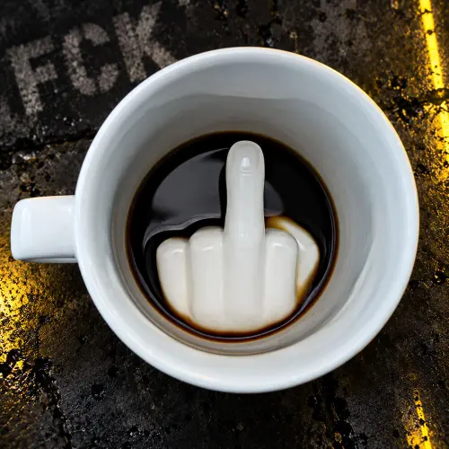Tasse fuck en relief