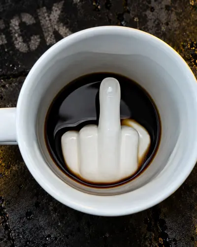 Tasse fuck en relief